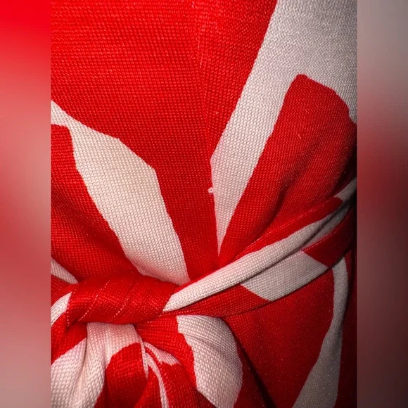 Diane von Furstenberg New Julian Two Red Silk Jersey Wrap Dress Size 4 - Picture 6 of 14